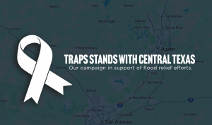 flood relief graphic_white ribbon on map of central Texas.